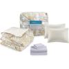 Madison Park Essentials Paisley Wheat 9 Piece Queen Microfiber Bed In A Bag Bedding Set with Trendy Casual Design, All Season, Matching Shams(Paisley Wheat)