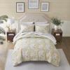 Madison Park Essentials Paisley Wheat 9 Piece Queen Microfiber Bed In A Bag Bedding Set with Trendy Casual Design, All Season, Matching Shams(Paisley Wheat)