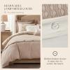 Madison Park King Comforter Set, Trendy Geometric Jacquard, Soft Microfiber Reverse, Oversized Comforters, All Seasons Down Alternative Overfilled Comforters, Grace, King Taupe 9 Piece(Taupe)