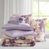 Madison Park Queen Comforter Set with Sheets, Floral Print, Microfiber Comforter for a Queen-Size Bed, Shabby Chic Bed in a Bag Set Diamond Printed Sheet, Alice, Queen Mauve 7 Piece(Taupe)