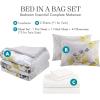 Madison Park Queen Comforter Set with Sheets, Floral Print, Microfiber Comforter for a Queen-Size Bed, Shabby Chic Bed in a Bag Set Diamond Printed Sheet, Alice, Queen Mauve 7 Piece(Leaf Yellow)