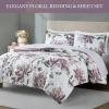 Madison Park Queen Comforter Set with Sheets, Floral Print, Microfiber Comforter for a Queen-Size Bed, Shabby Chic Bed in a Bag Set Diamond Printed Sheet, Alice, Queen Mauve 7 Piece(Mauve)
