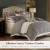 Madison Park Signature Cozy Comforter Set – All Season Bedding Combo Filled Insert and Removable Duvet Cover, Shams, Decorative Pillows, Queen (92 in x 96 in), Geometric Grey 9 Piece(Geometric Grey)