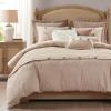 Madison Park King Comforter Set, Trendy Geometric Jacquard, Soft Microfiber Reverse, Oversized Comforters, All Seasons Down Alternative Overfilled Comforters, Grace, King Taupe 9 Piece(Taupe)