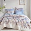 Madison Park Queen Comforter Set with Sheets, Floral Print, Microfiber Comforter for a Queen-Size Bed, Shabby Chic Bed in a Bag Set Diamond Printed Sheet, Alice, Queen Mauve 7 Piece(Blue)