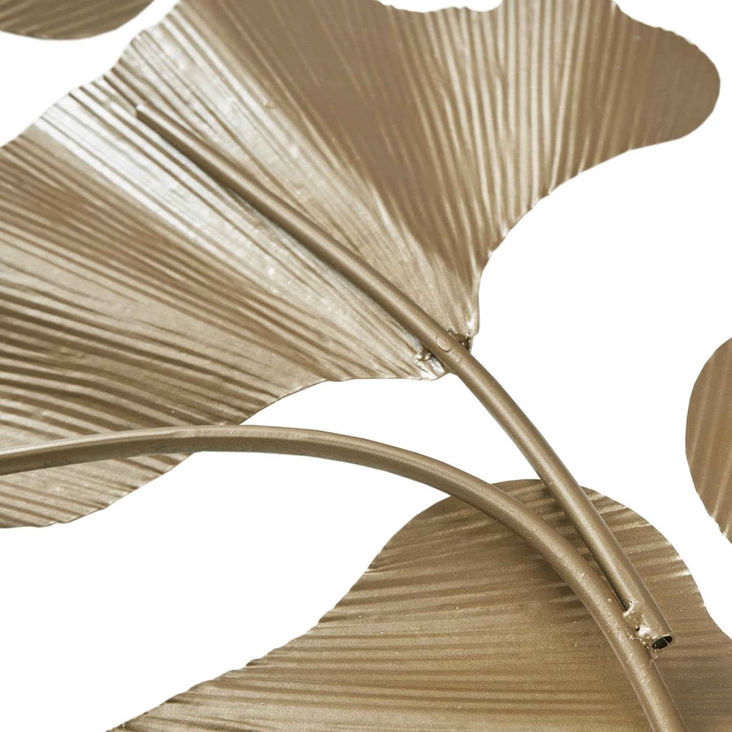 imageMadison Park Wall Art Living Room Dcor Faye Metal Foil Ginkgo Leaf Large Home Accent Modern Inspired Dining Bathroom Decoration Ready to Hang Ornament for Bedroom 43W x 235H x 16D Gold