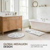 Madison Park Casablanca 100% Cotton Tufted Bathroom Rugs Luxurious Plush Medallion Floral Pattern Bath Mat Absorbent, Quick Dry, Spa Design Shower Room Décor, Rectangle 25″ R, Grey(Grey)