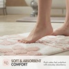 Madison Park Casablanca 100% Cotton Tufted Bathroom Rugs Luxurious Plush Medallion Floral Pattern Bath Mat Absorbent, Quick Dry, Spa Design Shower Room Décor, Rectangle 25″ R, Grey(Pink)