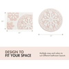 Madison Park Casablanca 100% Cotton Tufted Bathroom Rugs Luxurious Plush Medallion Floral Pattern Bath Mat Absorbent, Quick Dry, Spa Design Shower Room Décor, Rectangle 25″ R, Grey(Pink)