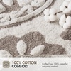 Madison Park Casablanca 100% Cotton Tufted Bathroom Rugs Luxurious Plush Medallion Floral Pattern Bath Mat Absorbent, Quick Dry, Spa Design Shower Room Décor, Rectangle 25″ R, Grey(Taupe)