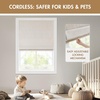 Madison Park Cordless Roman Shades, Room Darkening Window Blind Privacy Window Shades, Thermal Insulated Cordless Window Treatment for Bedroom, Living Room, Quincy, Single Panel 35″ W X 64″ L Linen(Blackout – Linen Slub)