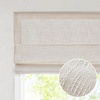 Madison Park Cordless Roman Shades, Room Darkening Window Blind Privacy Window Shades, Thermal Insulated Cordless Window Treatment for Bedroom, Living Room, Quincy, Single Panel 35″ W X 64″ L Linen(Room Darkening – Linen Slub)