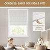Madison Park Cordless Roman Shades, Room Darkening Window Blind Privacy Window Shades, Thermal Insulated Cordless Window Treatment for Bedroom, Living Room, Quincy, Single Panel 35″ W X 64″ L Linen(Blackout – White Slub)