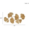 Madison Park Wall Art Living Room Décor Faye Metal Foil Ginkgo Leaf Large Home Accent Modern Inspired Dining, Bathroom Decoration Ready to Hang Ornament for Bedroom, 43″W x 23.5″H x 1.6″D, Gold