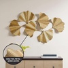 Madison Park Wall Art Living Room Décor Faye Metal Foil Ginkgo Leaf Large Home Accent Modern Inspired Dining, Bathroom Decoration Ready to Hang Ornament for Bedroom, 43″W x 23.5″H x 1.6″D, Gold