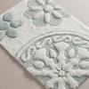 Madison Park Casablanca 100% Cotton Tufted Bathroom Rugs Luxurious Plush Medallion Floral Pattern Bath Mat Absorbent, Quick Dry, Spa Design Shower Room Décor, Rectangle 25″ R, Grey(Sage Green)