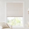 Madison Park Cordless Roman Shades, Room Darkening Window Blind Privacy Window Shades, Thermal Insulated Cordless Window Treatment for Bedroom, Living Room, Quincy, Single Panel 35″ W X 64″ L Linen(Blackout – Linen Slub)
