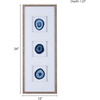 Madison Park Genuine Agate Wall Art Living Room Décor – Glass Framed 4 Inch Real Geode Stone Modern Lifestyle Entry Way Decoration, Ready to Hang Panel for Bedroom, 34″W x 13″H x 1.25″D, Blue