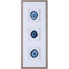 Madison Park Genuine Agate Wall Art Living Room Décor – Glass Framed 4 Inch Real Geode Stone Modern Lifestyle Entry Way Decoration, Ready to Hang Panel for Bedroom, 34″W x 13″H x 1.25″D, Blue