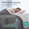 Madison Park Cooling Comforter Full/Queen, Lightweight Cooling Blanket for Hot Sleepers, Cool-to-Touch Summer Bedding, Jersey Knit Comforter for Night Sweats, Breathable Cooling Comforter, Grey, 90×90(Grey)