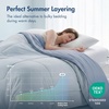 Madison Park Cooling Comforter Full/Queen, Lightweight Cooling Blanket for Hot Sleepers, Cool-to-Touch Summer Bedding, Jersey Knit Comforter for Night Sweats, Breathable Cooling Comforter, Grey, 90×90(Light Blue)