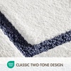 Madison Park Roan Bath Rug 17×24, Thick Absorbent Microfiber Bathroom Mat, Non Slip TPR Backing, Machine Washable, Oeko-TEX Certified, Hotel-Inspired Tufted Plush Design, Beige(Navy)
