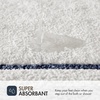 Madison Park Roan Bath Rug 17×24, Thick Absorbent Microfiber Bathroom Mat, Non Slip TPR Backing, Machine Washable, Oeko-TEX Certified, Hotel-Inspired Tufted Plush Design, Beige(Navy)