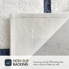Madison Park Roan Bath Rug 17×24, Thick Absorbent Microfiber Bathroom Mat, Non Slip TPR Backing, Machine Washable, Oeko-TEX Certified, Hotel-Inspired Tufted Plush Design, Beige(Navy)