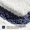 Madison Park Roan Bath Rug 17×24, Thick Absorbent Microfiber Bathroom Mat, Non Slip TPR Backing, Machine Washable, Oeko-TEX Certified, Hotel-Inspired Tufted Plush Design, Beige(Navy)