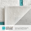 Madison Park Roan Bath Rug 17×24, Thick Absorbent Microfiber Bathroom Mat, Non Slip TPR Backing, Machine Washable, Oeko-TEX Certified, Hotel-Inspired Tufted Plush Design, Beige(Aqua)