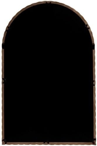 image:imageMadison Park Arched Wall Mirror 24x36 Arch Bathroom MirrorWallMounted Vanity Mirror with Woven Wooden Frame for Bathroom Living RoomBedroom Arch Mirror for DecorBrown