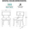 Madison Park Signature Solid Wood Upholstered Dining Chairs Set of 2, Modern Dining Chair with Open Split-Back Design, Curved Padded Backrest, for Dining Room, Living Room(Beige/Brown)