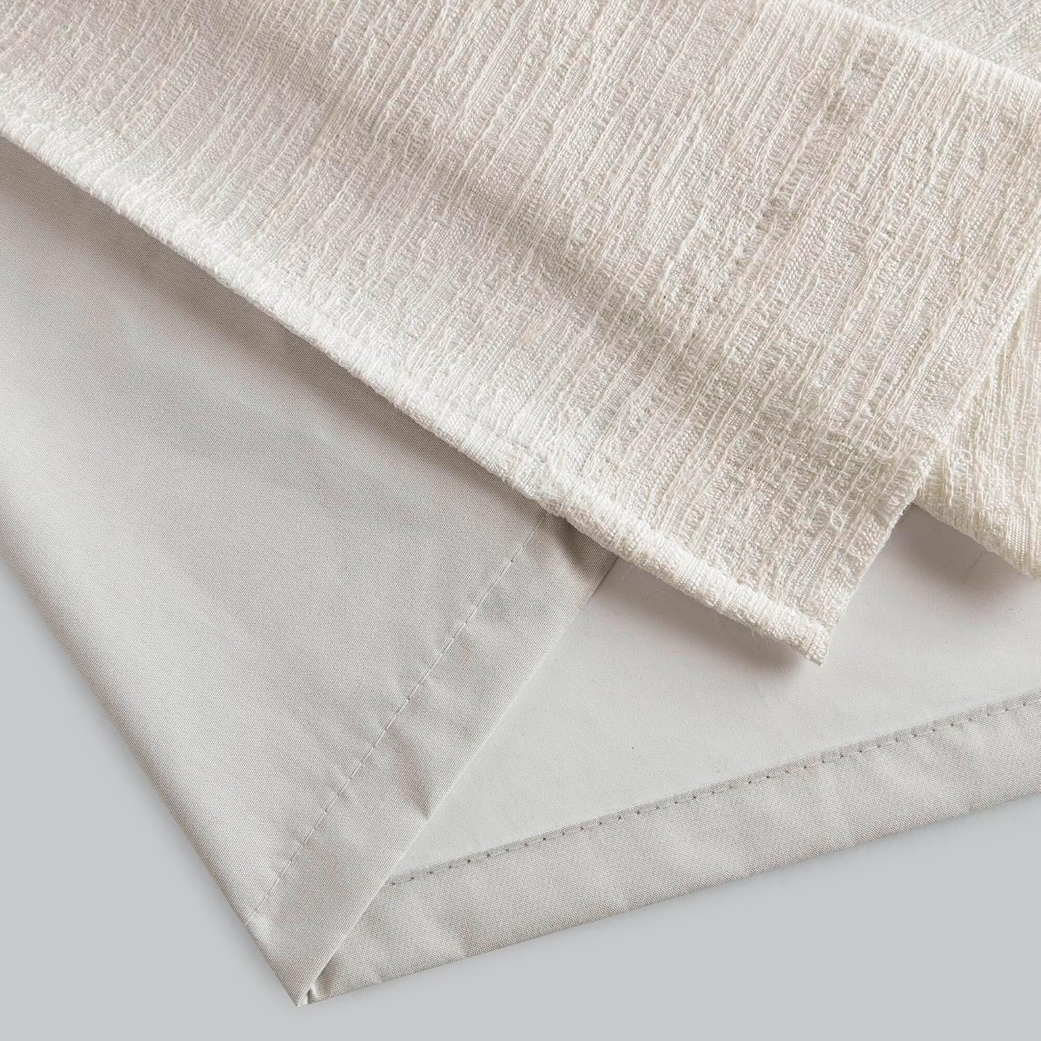 image:imageMadison Park Blackout Curtains for Bedroom Linen Textured 100 Light Blocking 84 Inch Long 2 Panels Set Room Darkening Thermal Insulated Curtains amp Drapes for Nursery Living Room 52x84 WhiteJacquard Texturedwhite