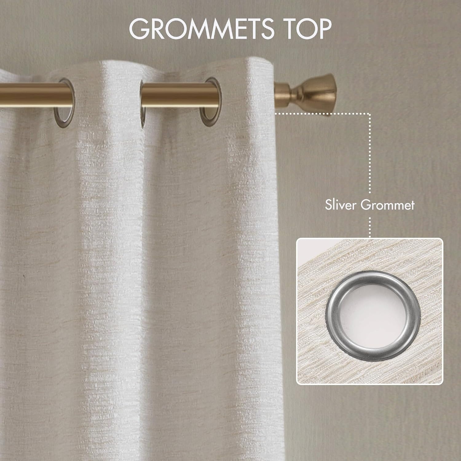 image:imageMadison Park Blackout Curtains for Bedroom Linen Textured 100 Light Blocking 84 Inch Long 2 Panels Set Room Darkening Thermal Insulated Curtains amp Drapes for Nursery Living Room 52x84 WhiteJacquard Texturedwhite