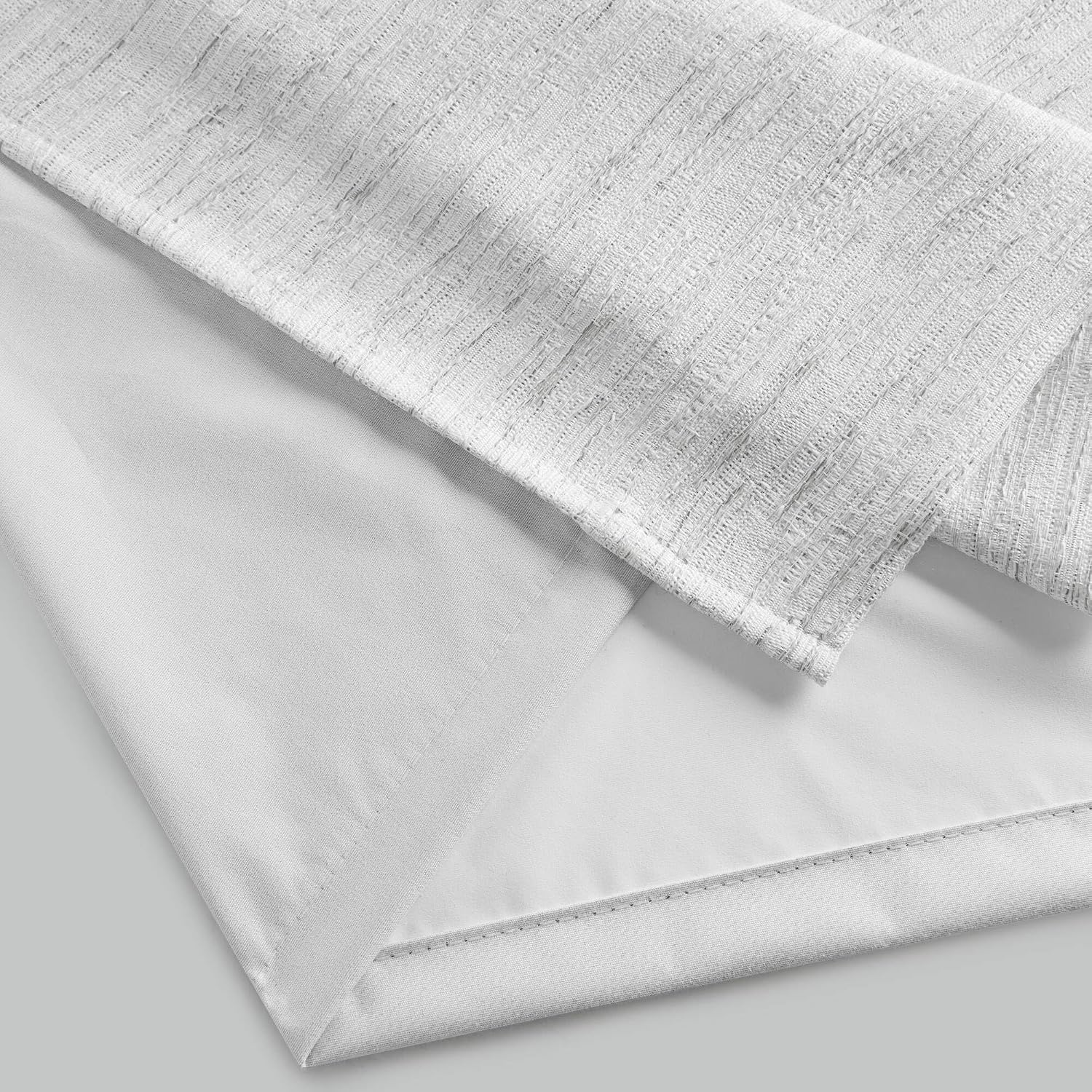 image:imageMadison Park Blackout Curtains for Bedroom Linen Textured 100 Light Blocking 84 Inch Long 2 Panels Set Room Darkening Thermal Insulated Curtains amp Drapes for Nursery Living Room 52x84 WhiteJacquard Texturedgrey