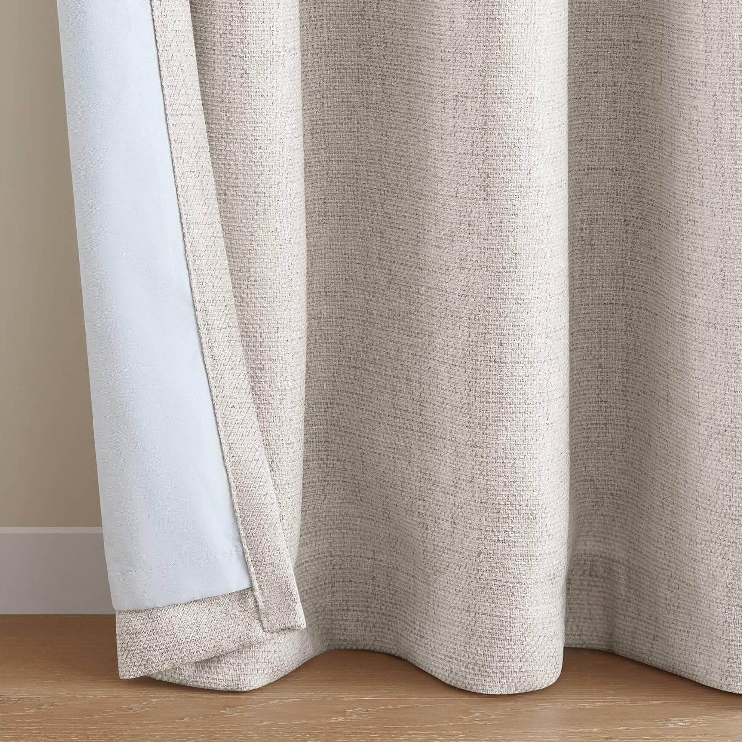 image:imageMadison Park Blackout Curtains for Bedroom Linen Textured 100 Light Blocking 84 Inch Long 2 Panels Set Room Darkening Thermal Insulated Curtains amp Drapes for Nursery Living Room 52x84 WhiteLinen Texturedwhite