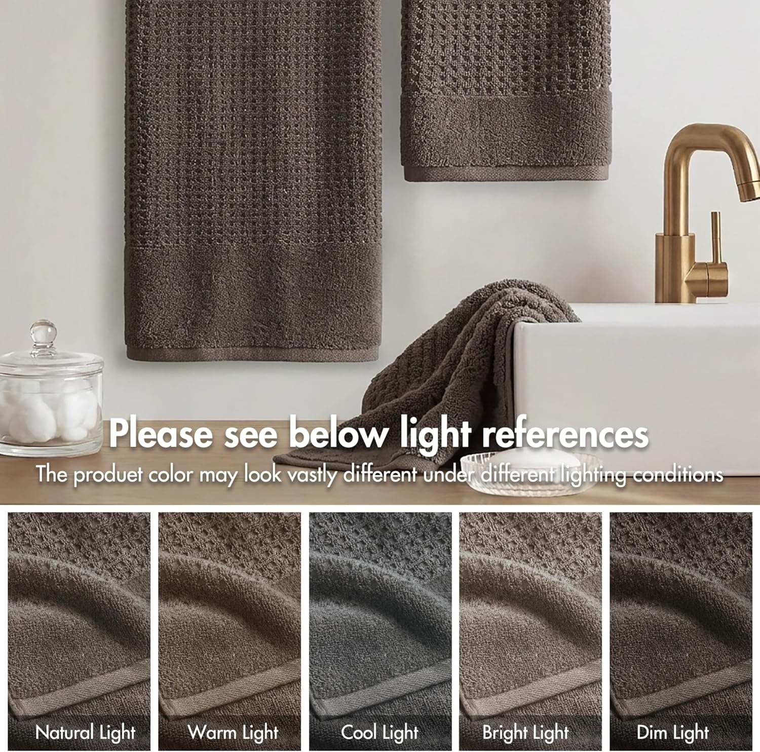 image:imageMadison Park Spa Waffle 100 Cotton Luxurious Towel Set Premium Texture Waffle Weave Highly Absorbent Quick Dry Hotel amp Spa Quality Wash Clothes for Bathroom Assorted Sizes Sage Green 6 PieceCharcoal