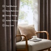 Madison Park Blackout Curtains for Bedroom, Linen Textured 100% Light Blocking 84 Inch Long, 2 Panels Set Room Darkening Thermal Insulated Curtains & Drapes for Nursery Living Room (52″x84″, White)(Jacquard Textured-grey)