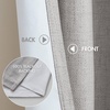 Madison Park Blackout Curtains for Bedroom, Linen Textured 100% Light Blocking 84 Inch Long, 2 Panels Set Room Darkening Thermal Insulated Curtains & Drapes for Nursery Living Room (52″x84″, White)(Linen Textured-grey)
