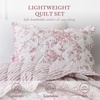 Madison Park Essentials Adele Reversible Pink Floral Quilt Set, Scalloped Edge, Lightweight All-Season Bedding Set, Elegant Gift for Her, Full/Queen – 3 Pieces (1 Quilt, 2 Standard Shams)(Pink)