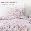 Madison Park Essentials Adele Reversible Pink Floral Quilt Set, Scalloped Edge, Lightweight All-Season Bedding Set, Elegant Gift for Her, Full/Queen – 3 Pieces (1 Quilt, 2 Standard Shams)(Pink)