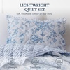 Madison Park Essentials Adele Reversible Pink Floral Quilt Set, Scalloped Edge, Lightweight All-Season Bedding Set, Elegant Gift for Her, Full/Queen – 3 Pieces (1 Quilt, 2 Standard Shams)(Blue)