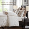 Madison Park Signature Oversized King Comforter Set, Luxury Hotel Style Bedding with Embroidered Details, All Season Down Alternative Comforter, Matching Shams & Decorative Pillows, Taupe, 9 Piece(Ivory/Tan)