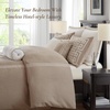 Madison Park Signature Oversized King Comforter Set, Luxury Hotel Style Bedding with Embroidered Details, All Season Down Alternative Comforter, Matching Shams & Decorative Pillows, Taupe, 9 Piece(Taupe)