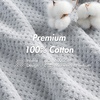 Madison Park Spa Waffle 100% Cotton Luxurious Towel Set, Premium Texture Waffle Weave, Highly Absorbent, Quick Dry, Hotel & Spa Quality Wash Clothes for Bathroom, Assorted Sizes, Sage Green 6 Piece(Blue)