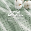 Madison Park Spa Waffle 100% Cotton Luxurious Towel Set, Premium Texture Waffle Weave, Highly Absorbent, Quick Dry, Hotel & Spa Quality Wash Clothes for Bathroom, Assorted Sizes, Sage Green 6 Piece(Seafoam)