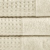 Madison Park Spa Waffle 100% Cotton Luxurious Towel Set, Premium Texture Waffle Weave, Highly Absorbent, Quick Dry, Hotel & Spa Quality Wash Clothes for Bathroom, Assorted Sizes, Sage Green 6 Piece(Ivory)