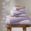 Madison Park Spa Waffle 100% Cotton Luxurious Towel Set, Premium Texture Waffle Weave, Highly Absorbent, Quick Dry, Hotel & Spa Quality Wash Clothes for Bathroom, Assorted Sizes, Sage Green 6 Piece(Lilac)