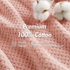 Madison Park Spa Waffle 100% Cotton Luxurious Towel Set, Premium Texture Waffle Weave, Highly Absorbent, Quick Dry, Hotel & Spa Quality Wash Clothes for Bathroom, Assorted Sizes, Sage Green 6 Piece(Pink)