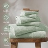 Madison Park Spa Waffle 100% Cotton Luxurious Towel Set, Premium Texture Waffle Weave, Highly Absorbent, Quick Dry, Hotel & Spa Quality Wash Clothes for Bathroom, Assorted Sizes, Sage Green 6 Piece(Seafoam)